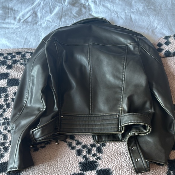 Brown leather Zara jacket - Picture 3 of 3